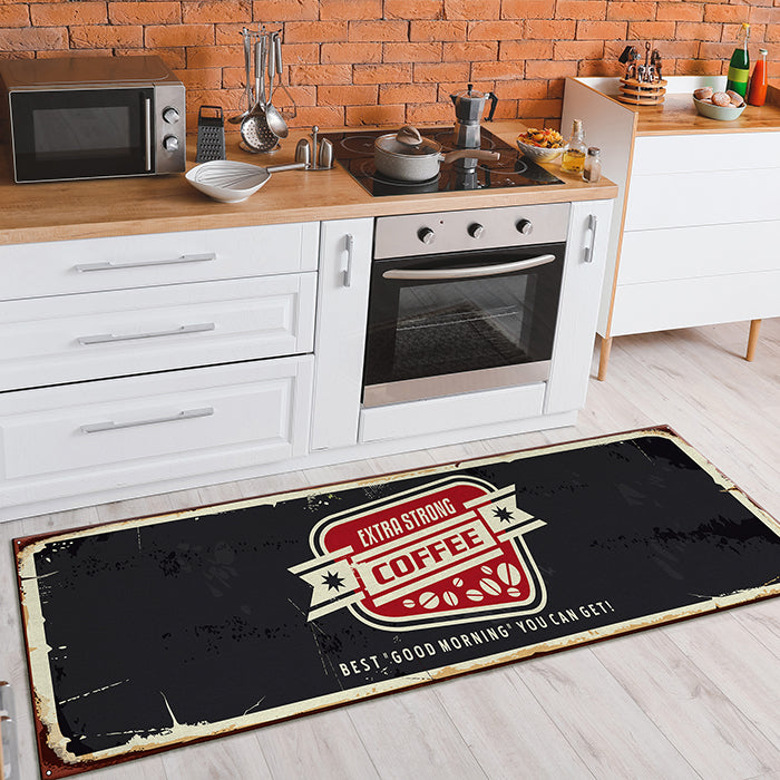 Kendall Extra Strong Coffee Black Chenille Rug (KE11)