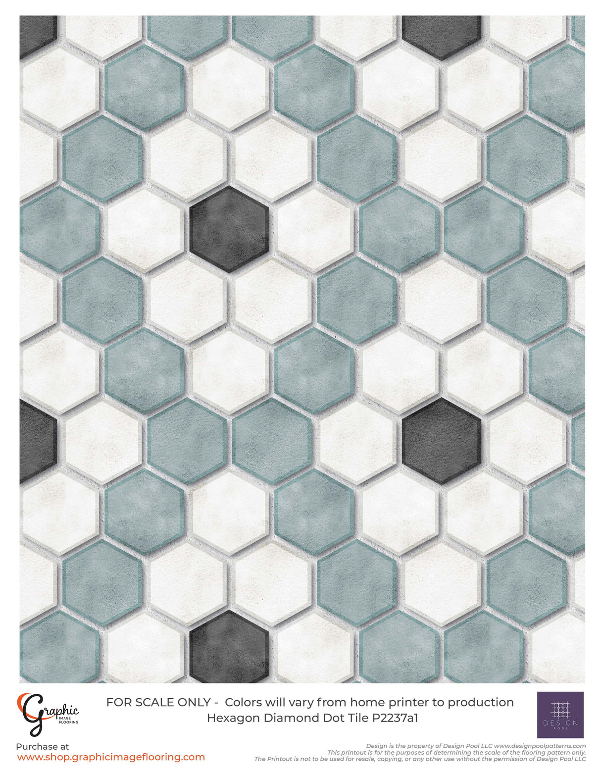 Hexagon Diamond Dot Tile Pattern (P2237)