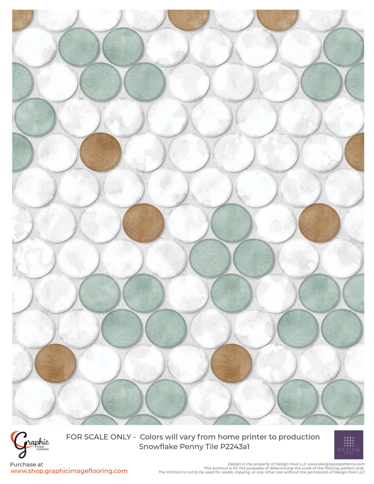 Snowflake Penny Tile Pattern (P2243)