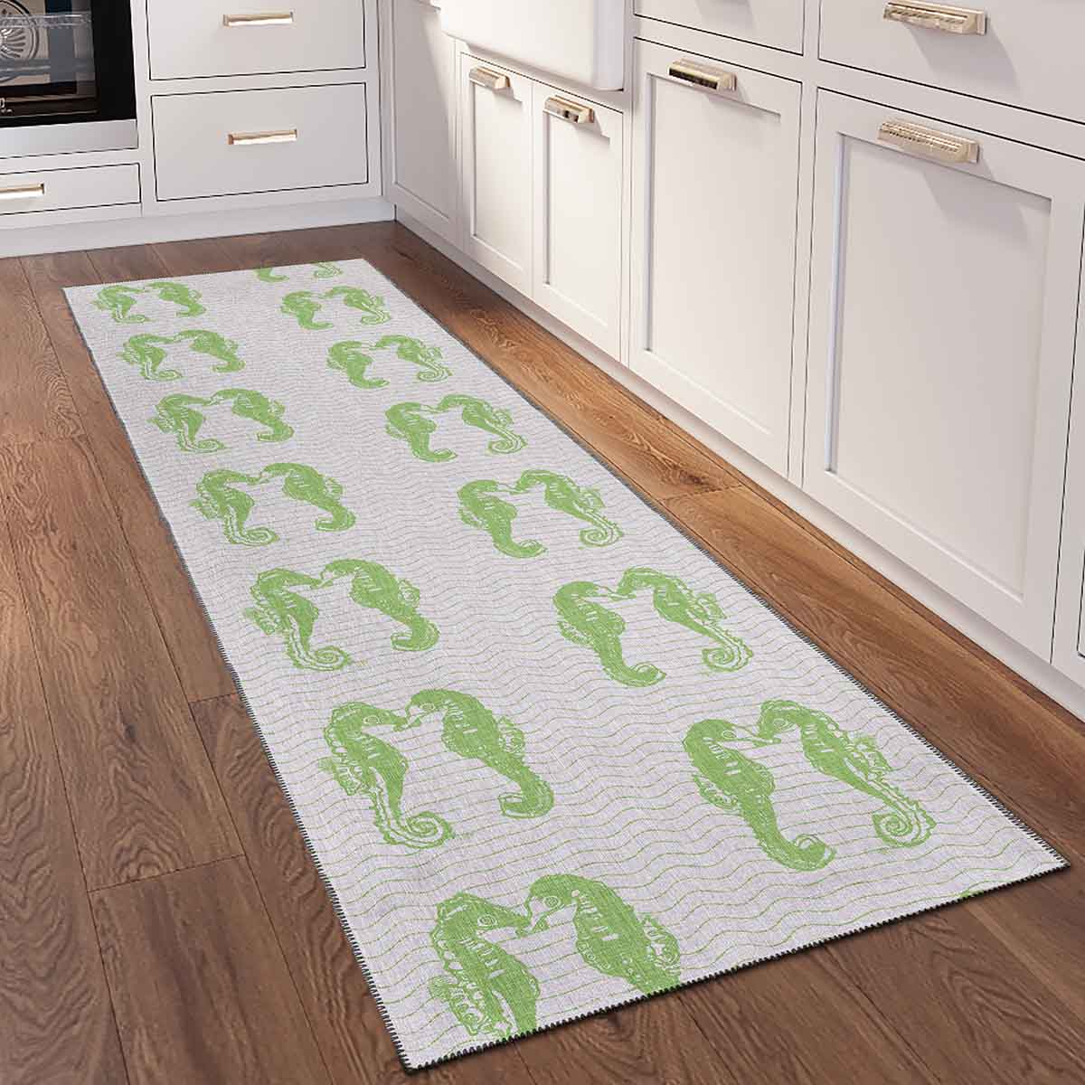 Seabreeze Lime Chenille Rug (SZ15)