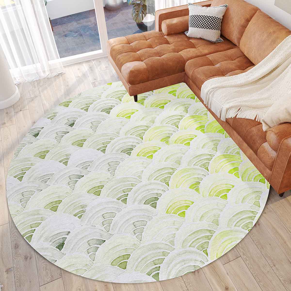 Seabreeze Lime Chenille Rug (SZ5)