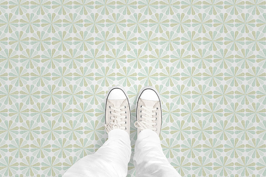 Floral Starburst (P262) Custom Printed Vinyl Flooring Design