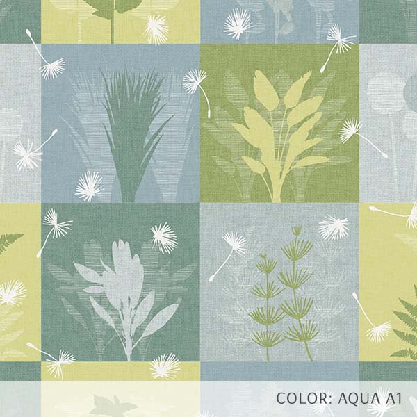 Botanical Squares (P1402) Custom Printed Vinyl Flooring Design