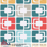 Retro Rectangles Museum LA (P1677) Custom Printed Vinyl Flooring Design