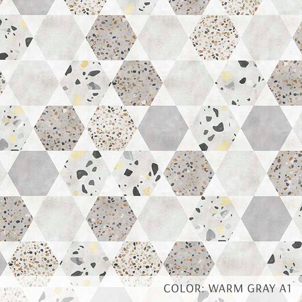 Honeycomb Terrazzo (P1709) Custom Printed Vinyl Flooring Design