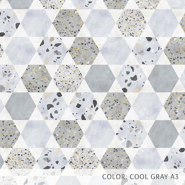 Honeycomb Terrazzo (P1709) Custom Printed Vinyl Flooring Design