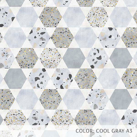 Honeycomb Terrazzo (P1709) Custom Printed Vinyl Flooring Design