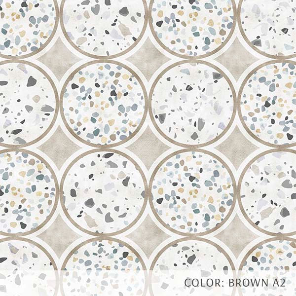 Terrazzo Circles (P1711) Custom Printed Vinyl Flooring Design