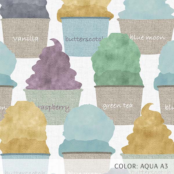 Ice Cream (P1849) Custom Printed Vinyl Flooring Design