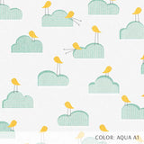 Birds on Clouds (P215) Custom Printed Vinyl Flooring Design