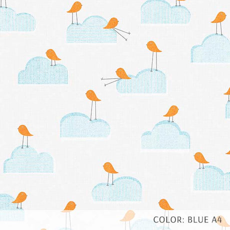 Birds on Clouds (P215) Custom Printed Vinyl Flooring Design