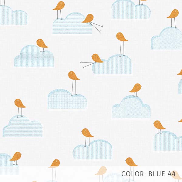 Birds on Clouds (P215) Custom Printed Vinyl Flooring Design