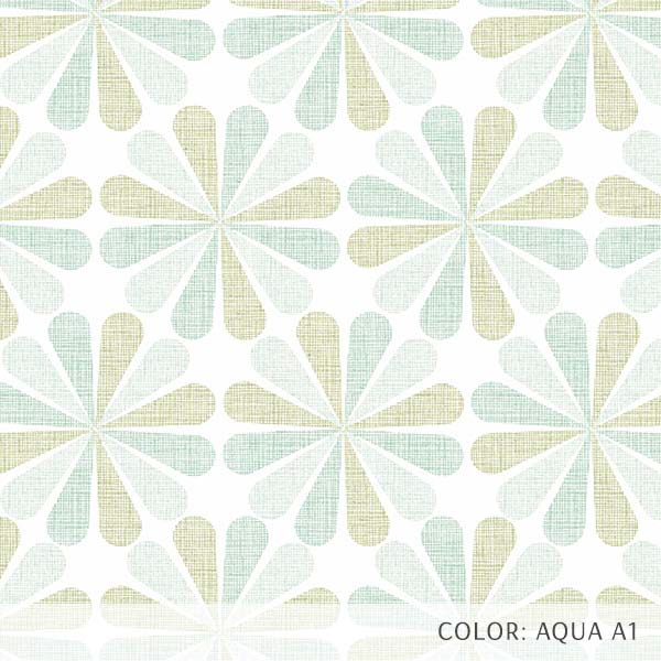 Floral Starburst (P262) Custom Printed Vinyl Flooring Design