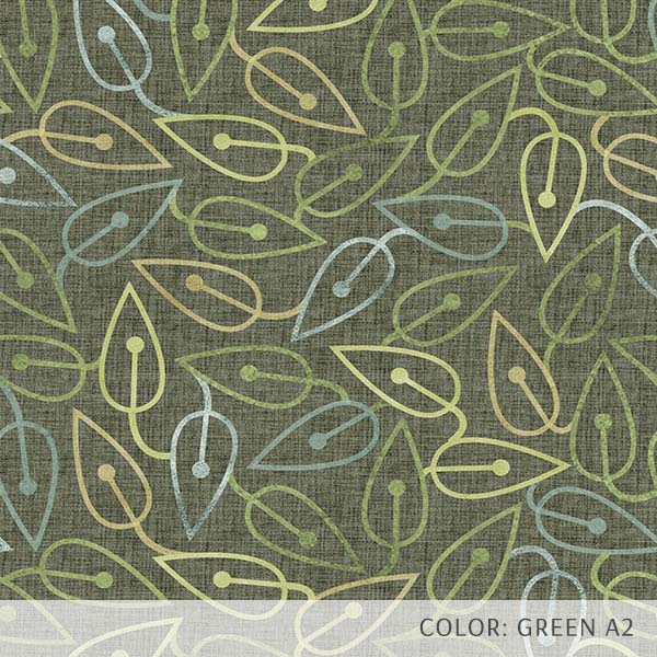 Geometric Tossed Leaves (P386) Custom Printed Vinyl Flooring Design