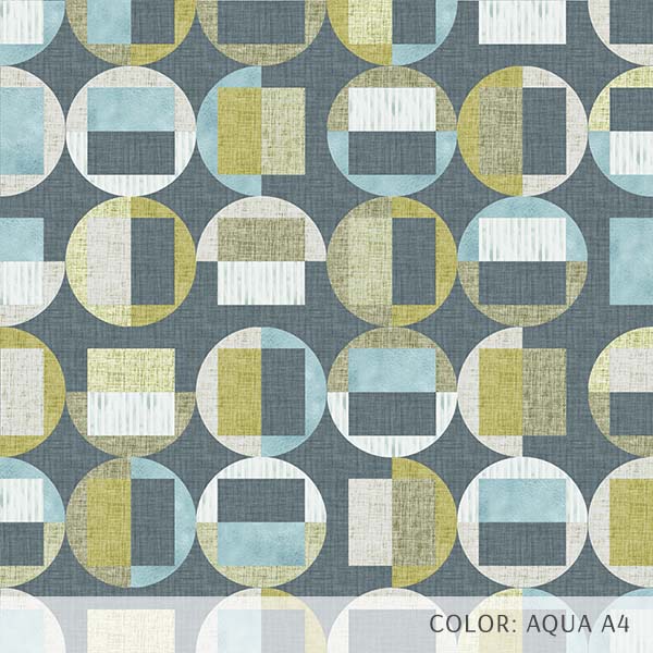 Circle Gets the Square (P608) Custom Printed Vinyl Flooring Design