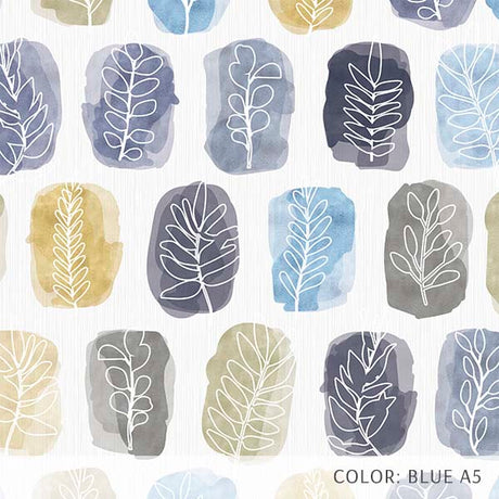 Watercolor Leaf Stamp (P635) Custom Printed Vinyl Flooring Design