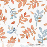 Watercolor Tossed Leaves (P638) Custom Printed Vinyl Flooring Design